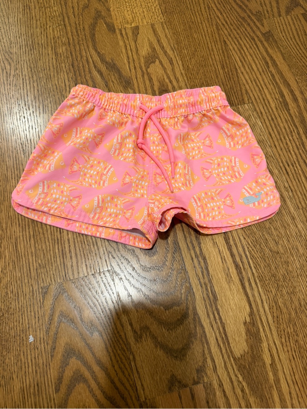 Vineyard Vines Girls Pink & Orange Fish Print Shorts